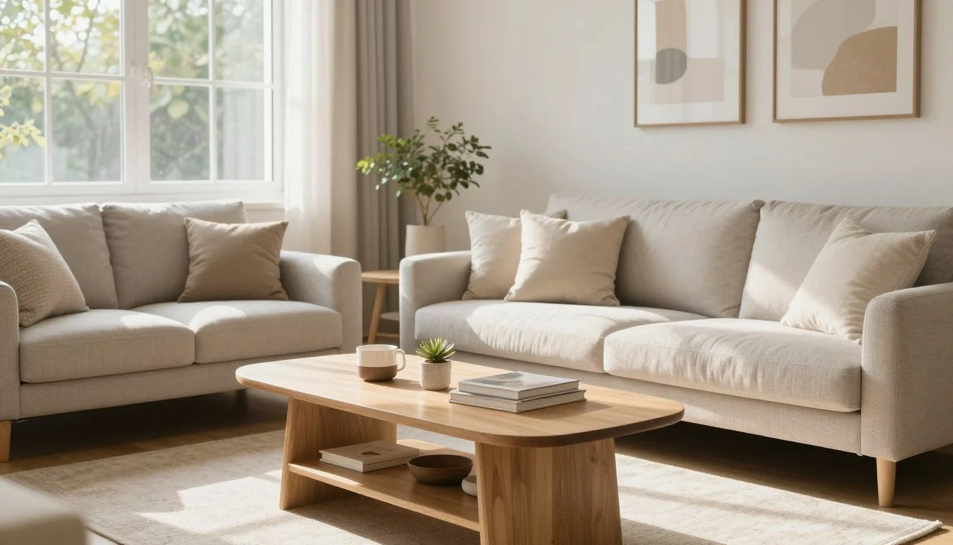 clean and organized living room showing 15 minute home reset results